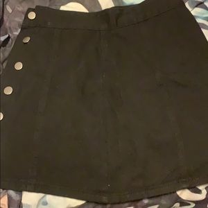 Xs black jean skirt
